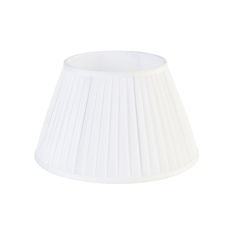 Pleated Lampshade White Round Angled 35/21/20