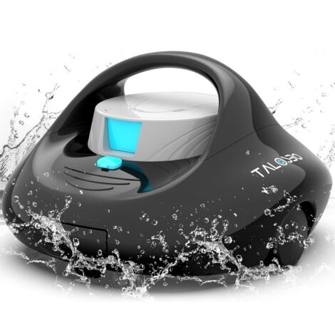 Pleco Se Aspirateur Piscine Hors Sol, 130 Min de Nettoyage Puissant, Charge Rapide en 2,5h, Moteurs à Double Entraînement, Idéal pour Robot Plat Jusqu'à 85 m² -