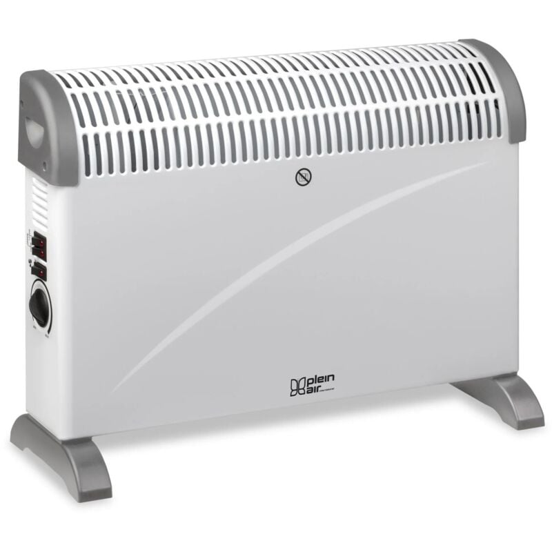 Plein Air Radiateur électrique mobile TCT-2000 - 750/1500/2000W - Thermostat réglable - Blanc - Blanc