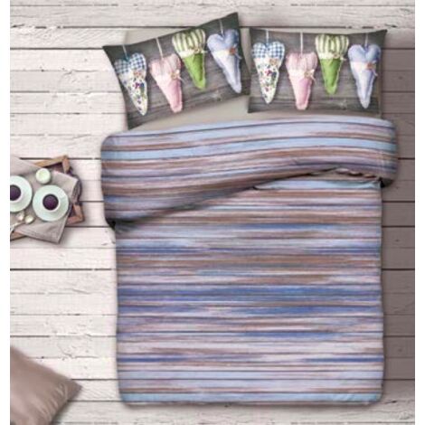 PLEIN DRAP de lit, DRAPS CŒUR SHABBY CHIC var.453 1 CARRÉ ET DEMI