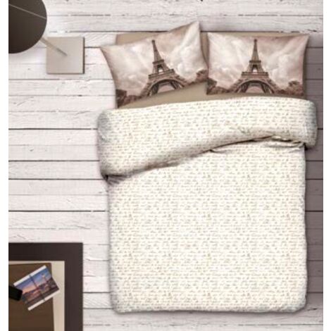 PLEIN DRAP de lit, DRAPS PARIS TOUR EIFFELvar.461 SINGLE 1 PLACE