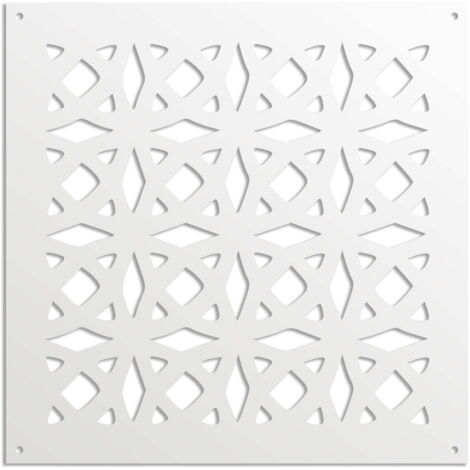 PLENITUDE - Pannello in PVC traforato - Parasole - Misura: 48x48 cm - Colore: bianco
