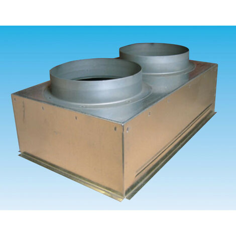 Plénum à sortie arrière, 2 piquages D 200 mm, pour GRAIxCD et GMI 600 x 400 mm S&P (UNELVENT) 850135