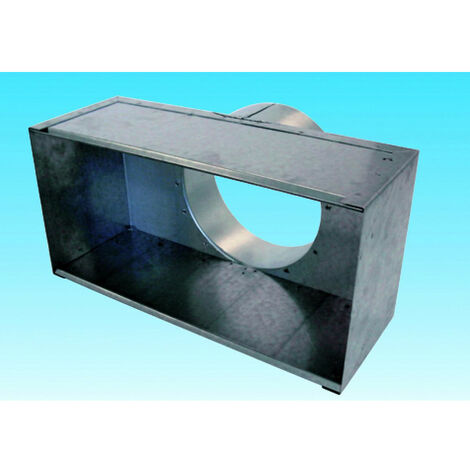 Plénum ABS pour grilles 400 x 200 raccord oblong égal D 200/250 mm avec volet S&P (UNELVENT) 870087