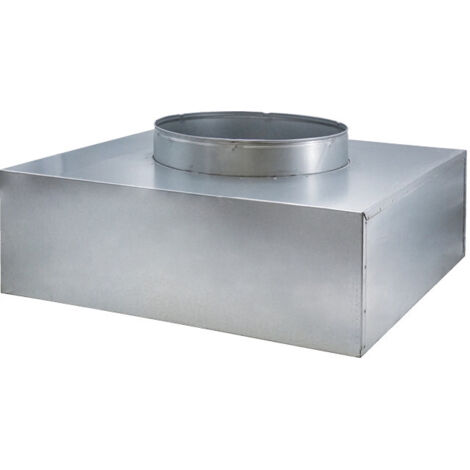 Plénum acier galva à raccordement axial 2xD200mm ht150mm pour grille porte-filtre AFC 595595 (USP) NATHER 556840