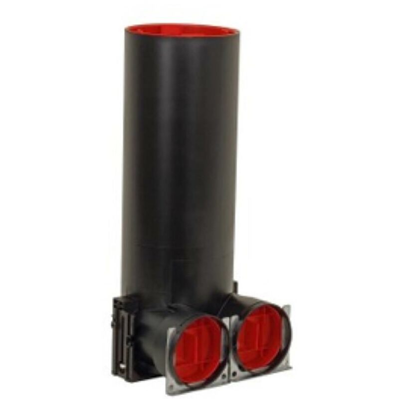 Plénum de bouche coudé tva-p 2x90 DN125 (2 x ø 90 mm) - Plénum tva coudé pour bouches d'insufflation ou extraction ø 125 mm - Pour ComfoTube ø