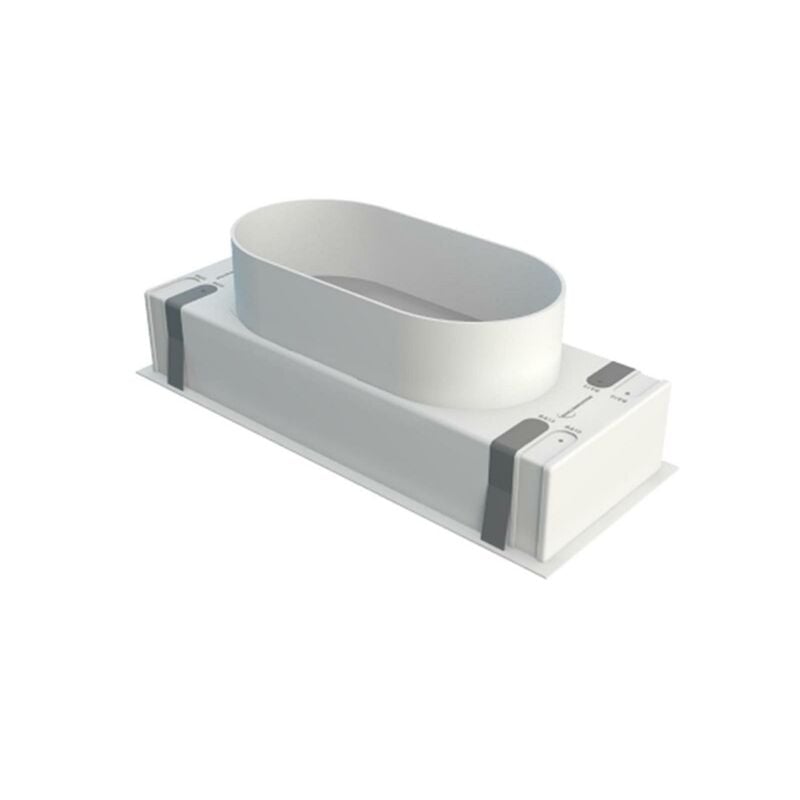 Baillindustrie - Plénum en abs pour grille de soufflage - Plénum en abs pour grille de soufflage 400x200mm