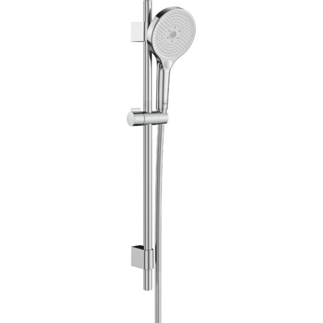 Plenum round 130/3 kit avec barre coulissante, douchette ø130, flexible chromé