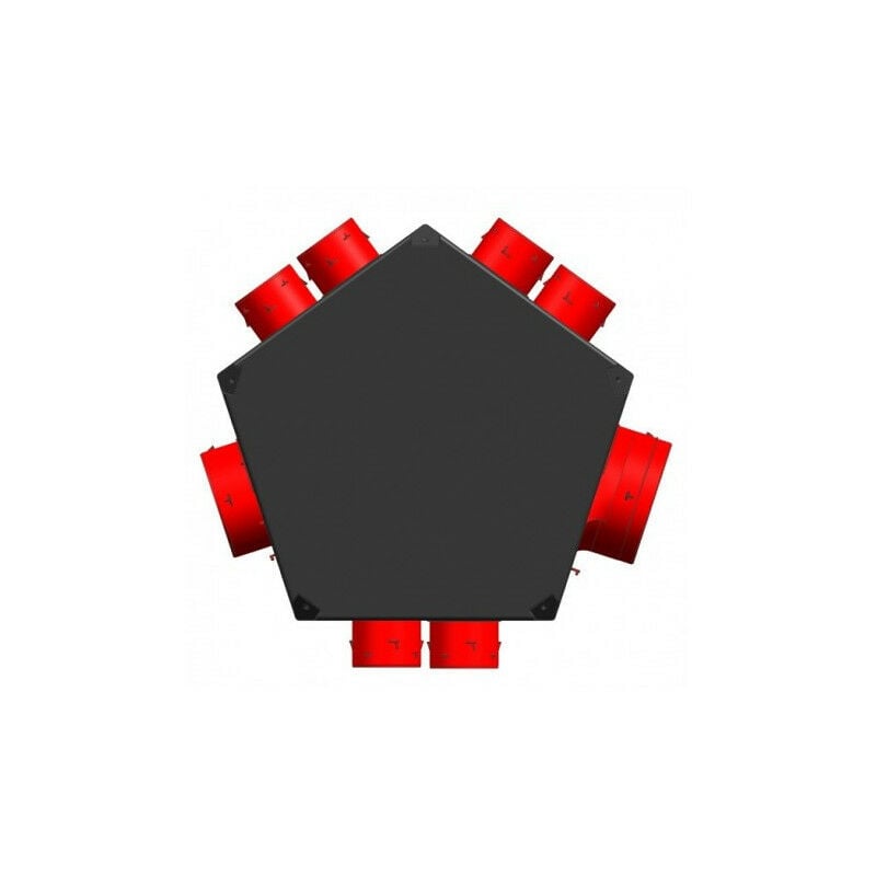 Plénum universel d'extraction isolé 6 piquages 80 / 1 en 125 pour vmc double flux - soler et palau