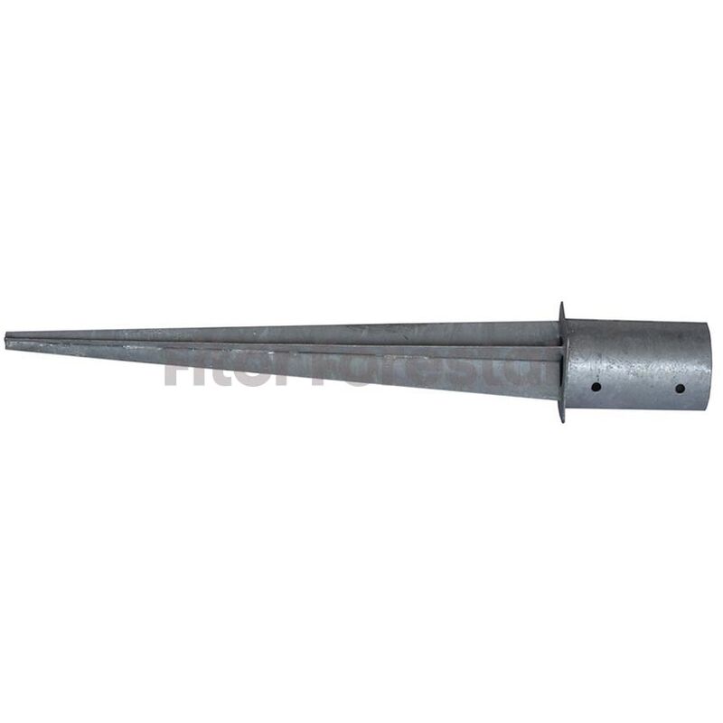 

Base con punta para poste Ø8cm galvanizada. Alta resistencia a oxidación