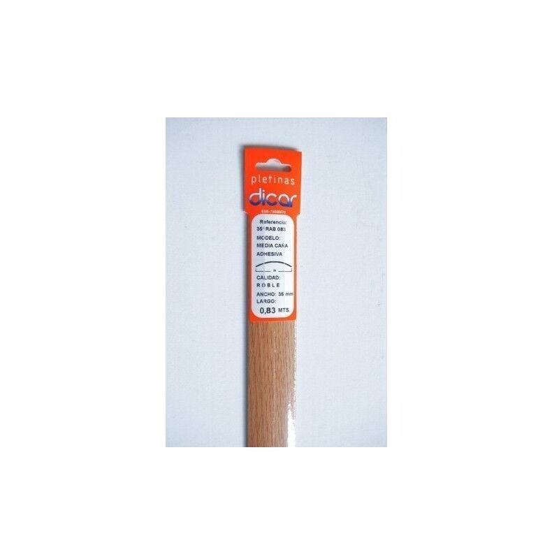 

Dicar - Pletina m/caña roble 3,5x83cm adhesiva