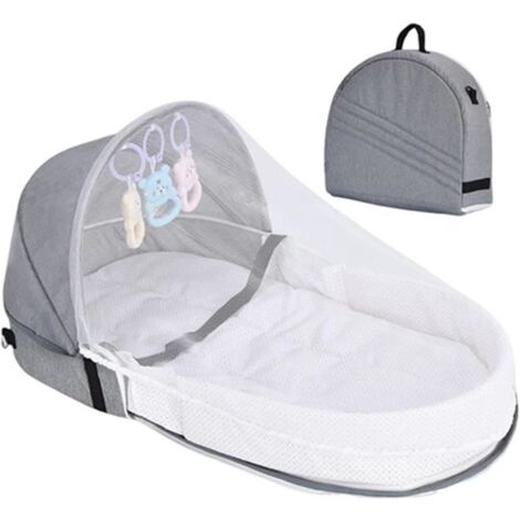 Pliable Camping Couffin BéBé,Lit Bebe Pliable Berceaux,Portatif Petit Lit Parapluie Bebe,Respirant Berceau Naissance avec Net