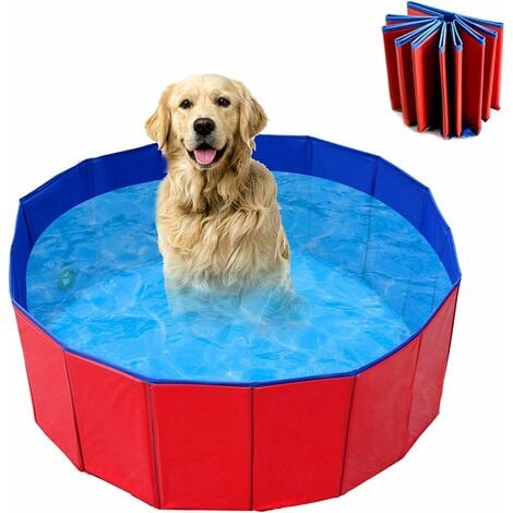 PawHut Piscine pliable de bain de chien de PVC piscine portative d'enfant  d'animal familie