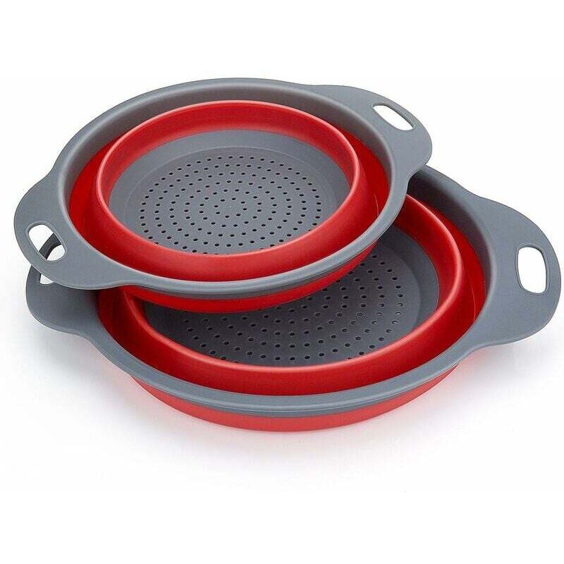 Pliable SiliCône, Pliable Passoire Pliante Cuisine Fruit Basket Panier de Filtre Collapsible Colander Set pour La Cuisine Usage dômestique