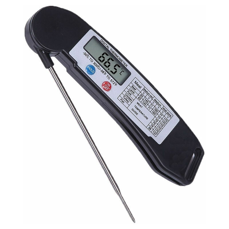 Pliable - Sonde de cuisine pour thermomètre alimentaire lcd numérique pour vin, nourriture, viande, steak, dinde, barbecue, yerba mate, lait, sucre