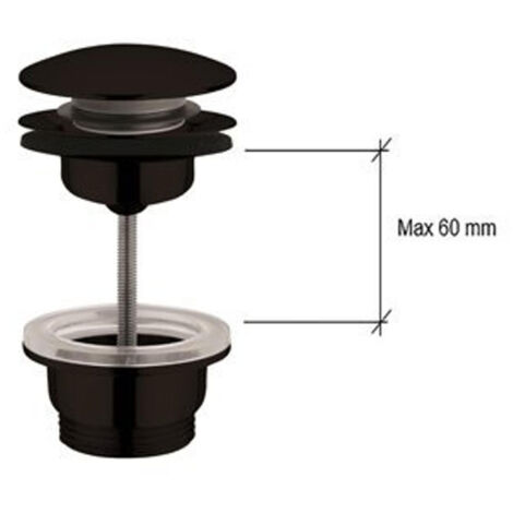 Plieger 2 in 1 vidage design avec trop-plein 1 1/4 mm noir 0994250et150