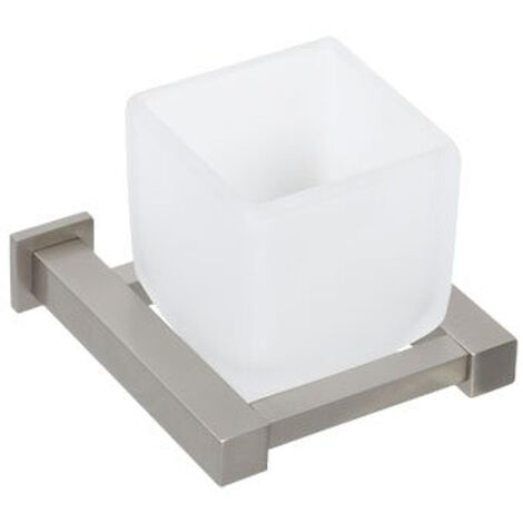 Plieger Cube Porte gobelet verre mat inox - acier inoxydable
