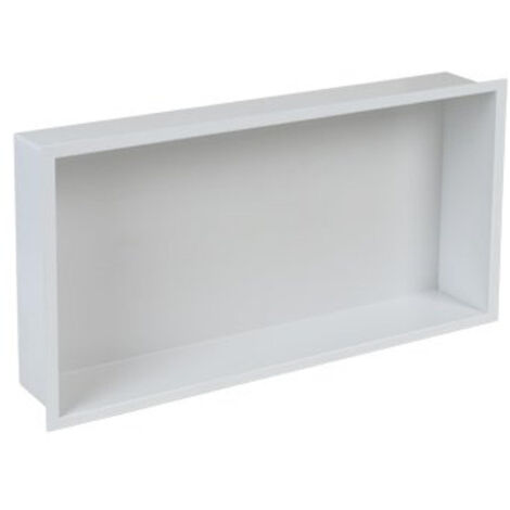 Plieger Inbox Niche de rangement à encastrer 60x30x7,5cm étanche Blanc - Blanc