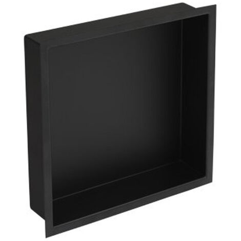 Plieger Inbox niche encastrée avec bride 30x30x7,5cm imperméable noir - Noir mat