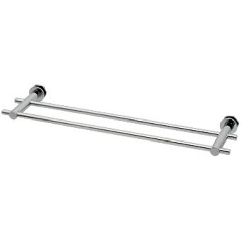 Plieger porte-serviettes double pour radiateur design chrome