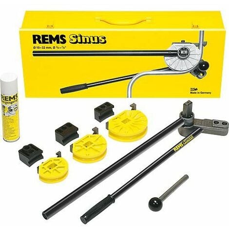 Plieur manuel de tubes- Set Rems Sinus Set 15-18-22 dans une Mallette en tole d'acier solide