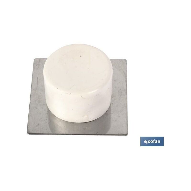 

PLIMPO 2 uds tope adhesivo base inox blanco 40 x 40 caja 12 unid.