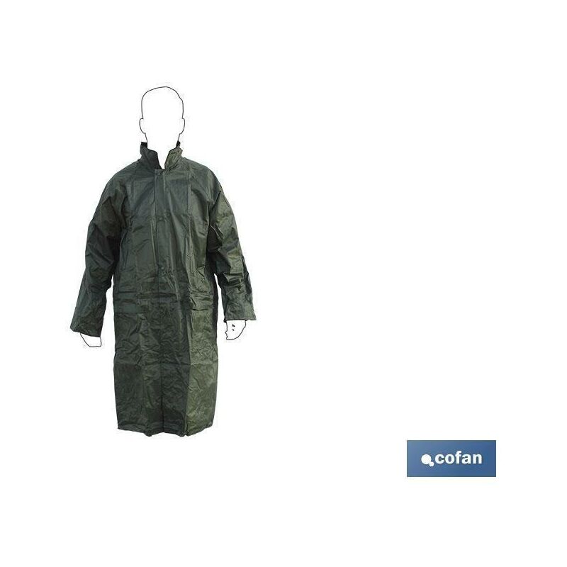 

PLIMPO abrigo de lluvia verde poliester/pvc talla-xl