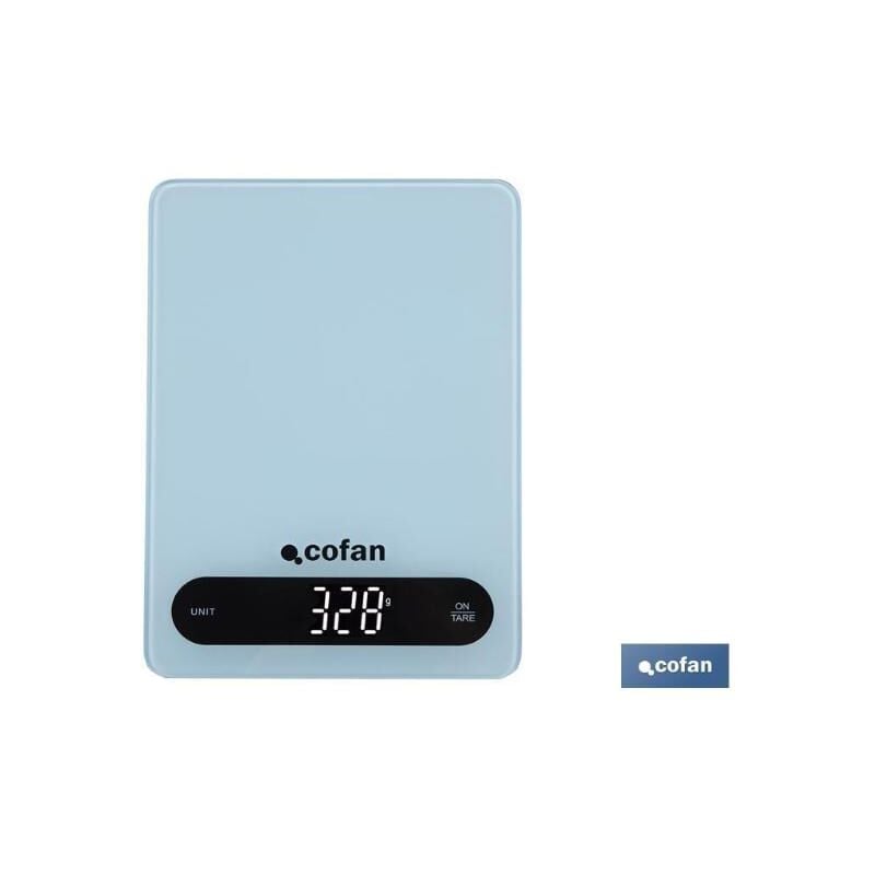 Cofan - báscula de cocina digital 10 kg color azul