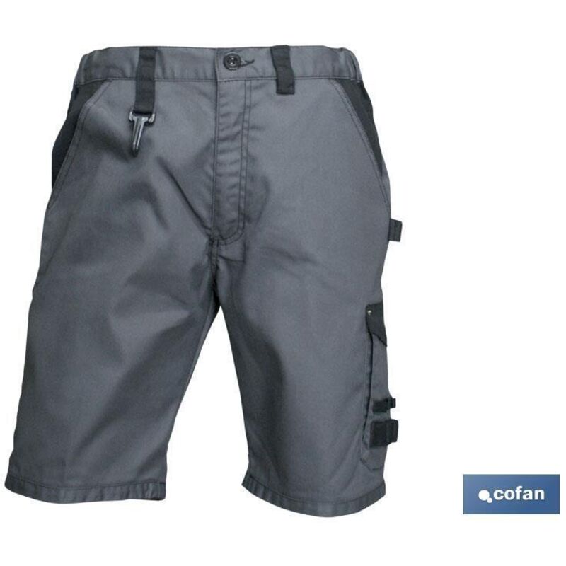 

PLIMPO bermudas de trabajo poulsen 280gms/m gris-negro t-54