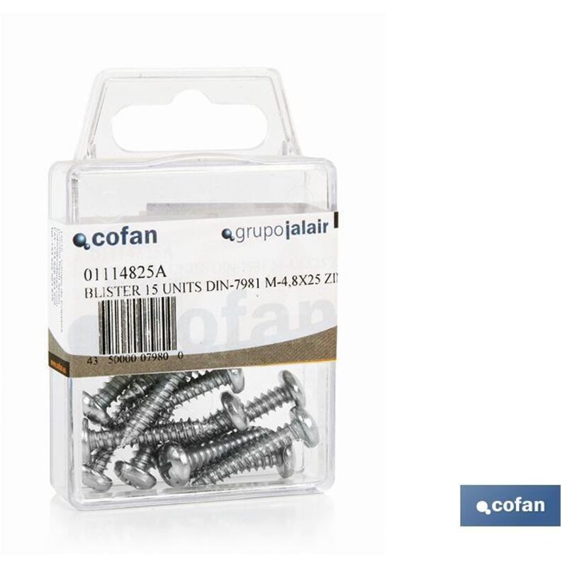 

Tornillo roscachapa bl 8 uds din-7981 m-48x32 z venta unitaria