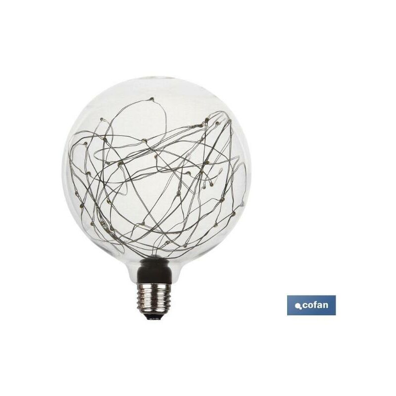 COFAN bombilla led globo estrellas e27 1,2w 50lm 2700k , Bombilla Led Globo Estrellas Vintage 1,2W 2700K 50 Lum E27