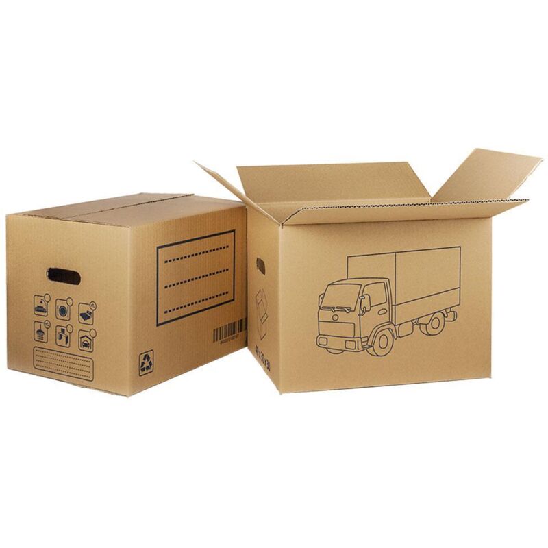 

PLIMPO caja de cartón para mudanza con asa troquel 40x30x30 cm caja 10 unid.
