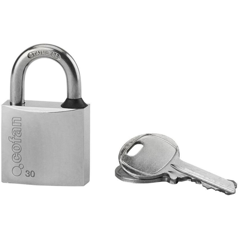 Candado inoxidable a/largo quality plus 40mm , Candado Inoxidable Quality Plus. Fabricado en latón, arco de acero endurecidoy anticorrosivo.