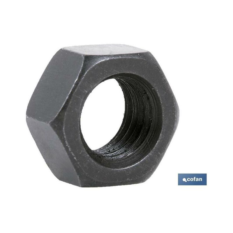 Din-934 c-8 m-36 n caja 10 unid. , Tuerca hexagonal métrica DIN-934 clase 10 acabado negro. Medidas desde M-6 hasta M-52. - Cofan