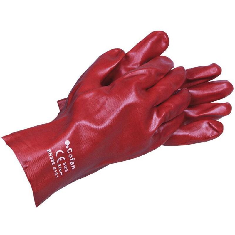 

PLIMPO guante pvc estanco rojo de 35 cms. caja 12 unid.