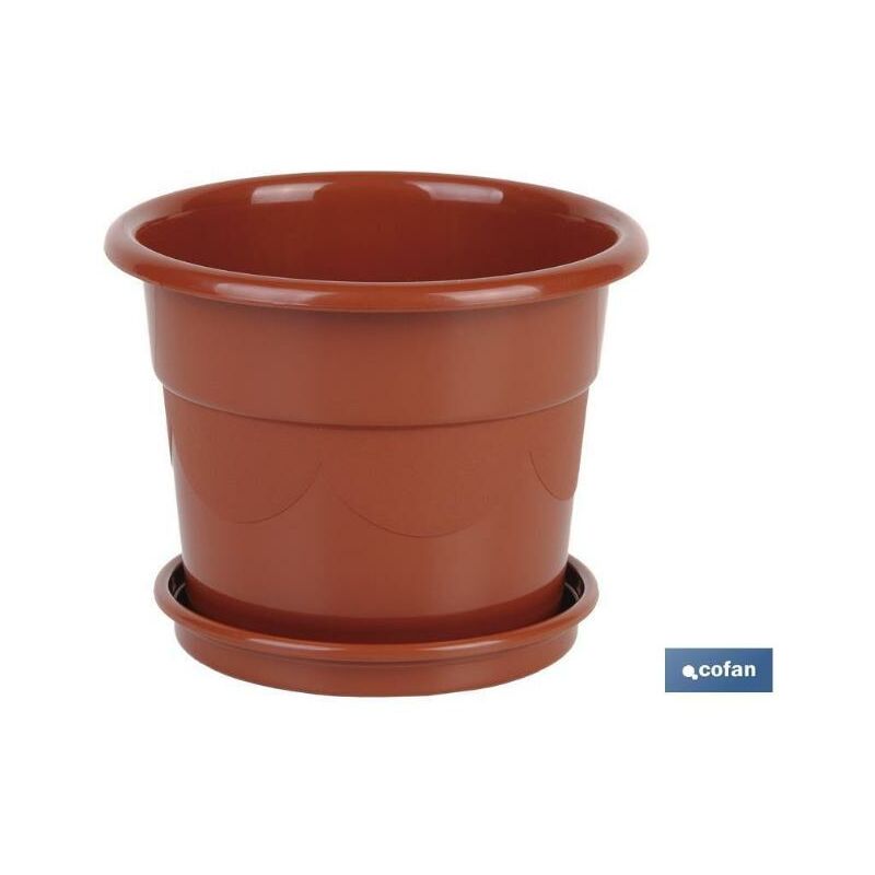 

PLIMPO maceta dalia color marron 23.5x20+ plato 20cm caja 12 unid.