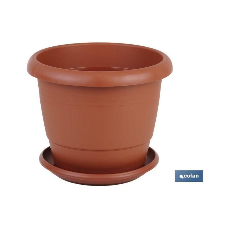 

PLIMPO maceta marron modelo gardenia 35x28.8+ plato28cm caja 6 unid.