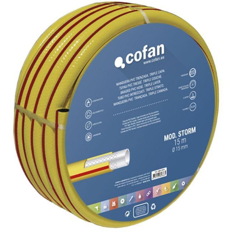 

PLIMPO manguera pvc modelo storm 3c trenzada ø15x25 m