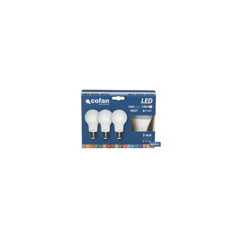 

Pack de 3 bombillas led 12 w classic 240 1060 lm 4000 k