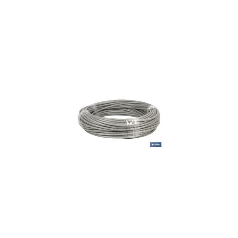 

Otros - Cable de acero plastificado 5mm 3x5mm 6x7mas1 plast 50m