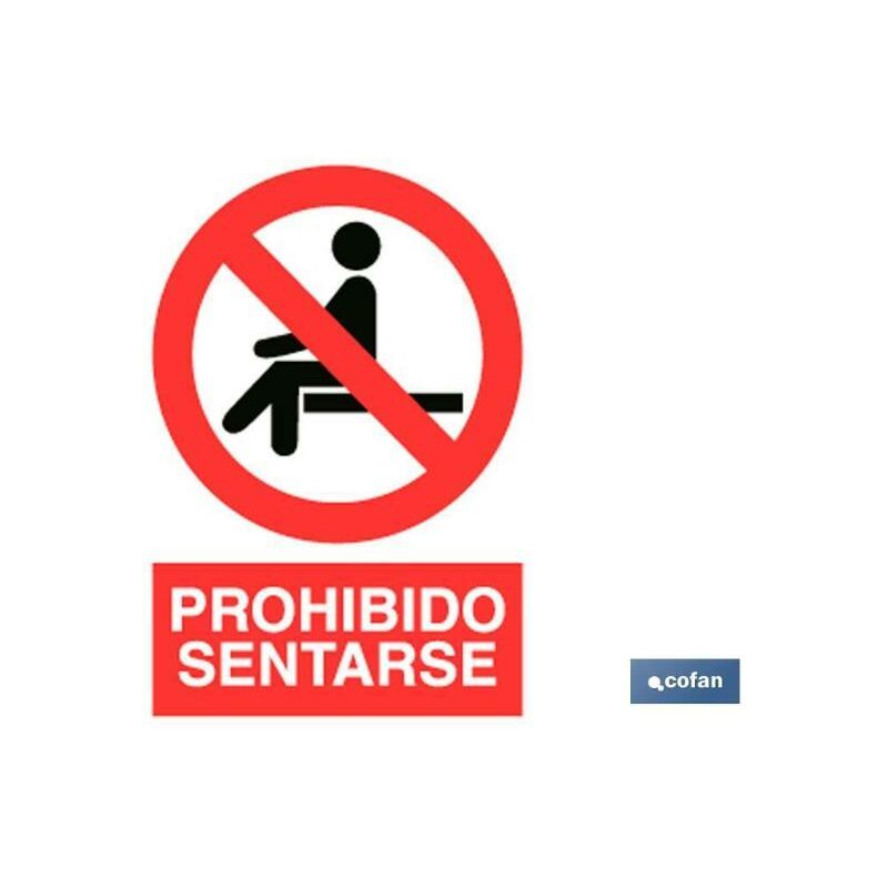 

PLIMPO señal adhesiva 148x105 prohibido sentarse