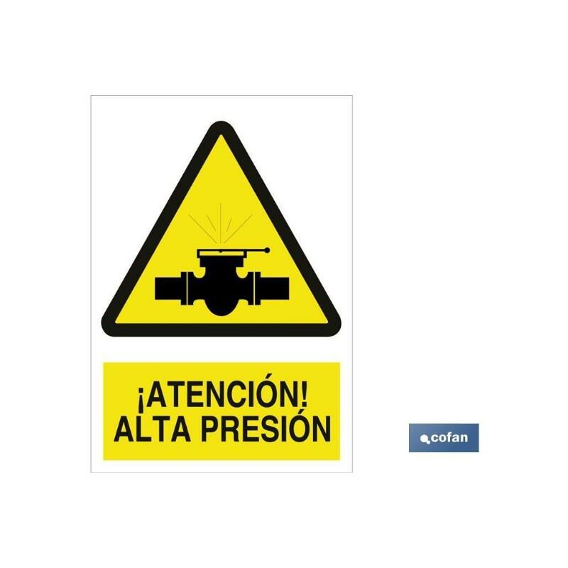 

PLIMPO señal adhesiva 210x148 ¡atención! alta presión
