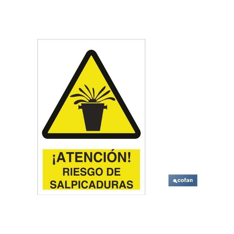 

PLIMPO señal adhesiva 210x148 ¡atención! riesgo de salpicaduras