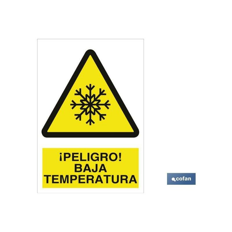 

PLIMPO señal adhesiva 210x148 mm ¡peligro! baja temperatura