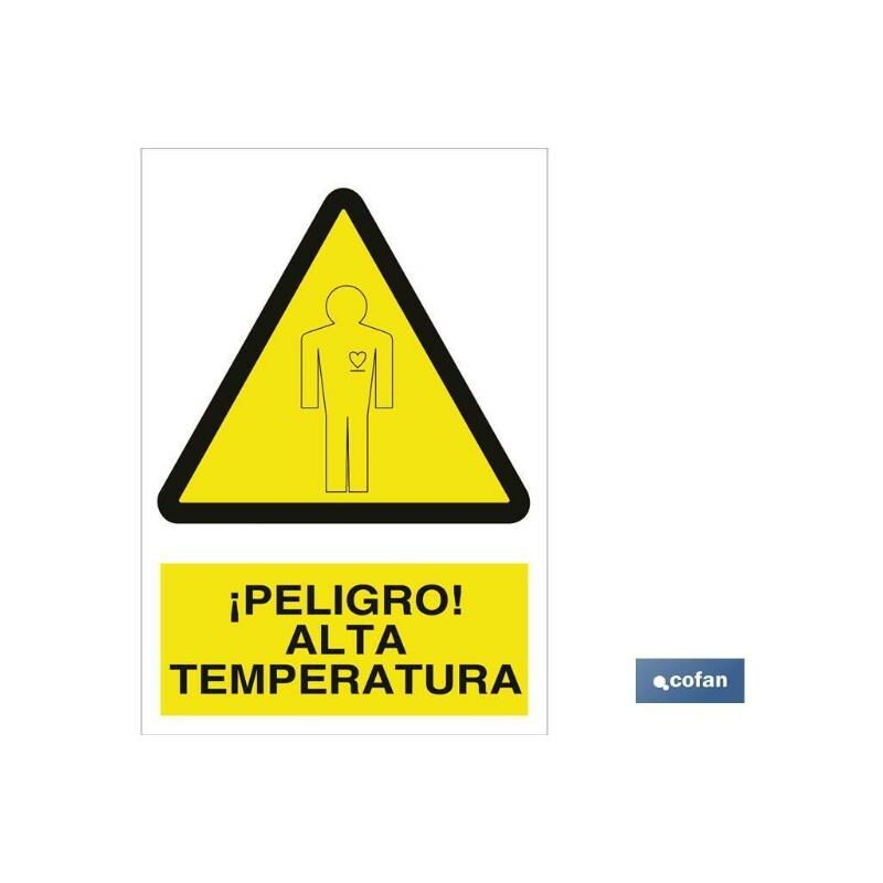 

PLIMPO señal adhesiva 210x148 ¡peligro! alta temperatura
