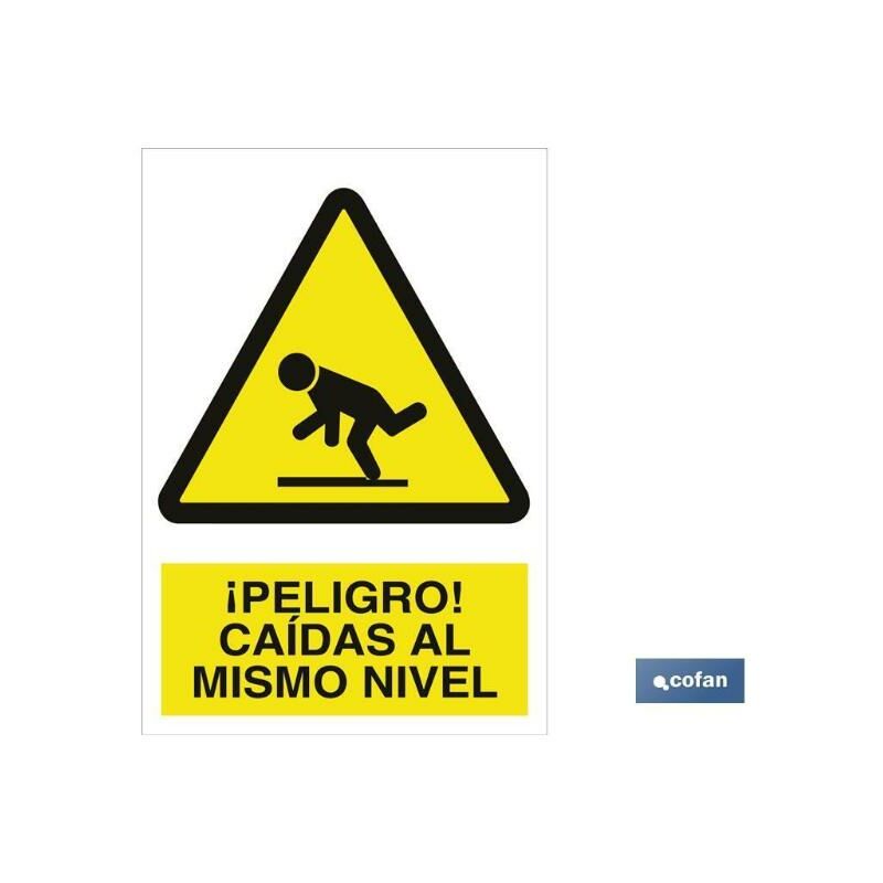 

PLIMPO señal adhesiva 210x148 ¡peligro! caída al mismo nivel