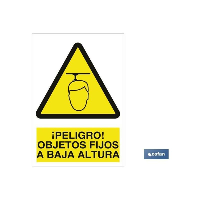 

PLIMPO señal adhesiva 210x148 ¡peligro! objetos fijos a baja altura