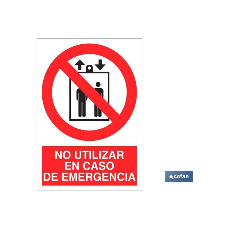 

PLIMPO señal adhesiva 297x210mm no utilizar en caso de emergencia