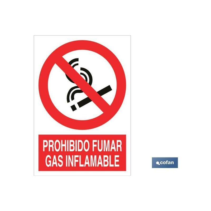 

PLIMPO señal adhesiva 297x210mm prohibido fumar gas inflamable