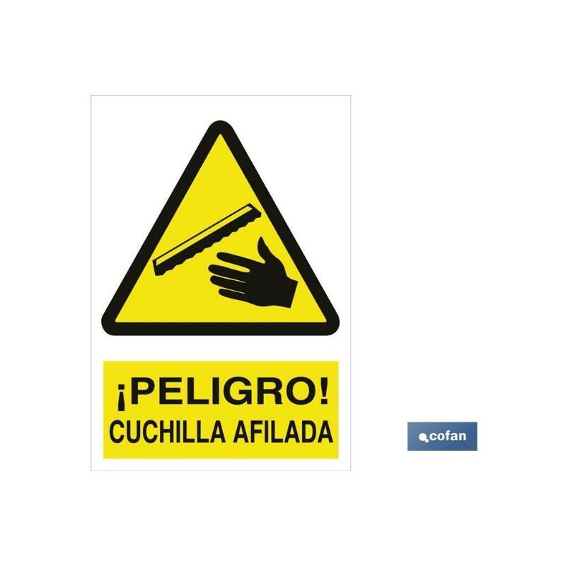 

PLIMPO señal adhesivo 148x105mm. ¡peligro! cuchilla afilada